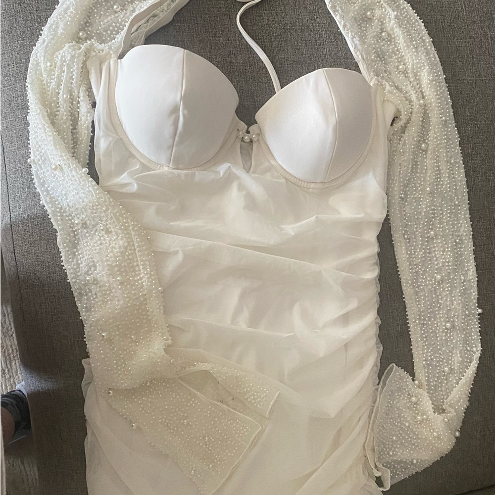 Oh Polly St. Germain mini dress white